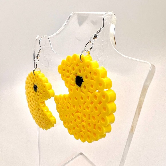 PacMan Earrings - Gamer Earrings - Retro Earrings - Perler Earrings - 90s Y2k - Picture 6 of 9